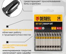 Бита PH3х50, сталь S2, шестигранный профиль, 10 шт. Е 6,3 Denzel