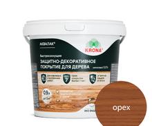 Лак защитно-декоративный для дерева Аквалак "KRONA" орех 0,9 л 12шт/кор
