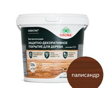 Лак защитно-декоративный для дерева Аквалак "KRONA" палисандр 0,9 л 12шт/кор