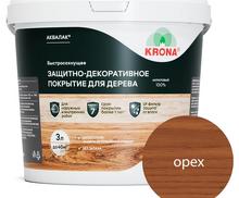 Лак защитно-декоративный для дерева Аквалак "KRONA" орех 3 л 6шт/кор